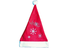 Weihnachtsmann / Weihnachtsmann Weihnachtsmütze rot mit Schneeflocken 40 x 30 cm 1 Stück