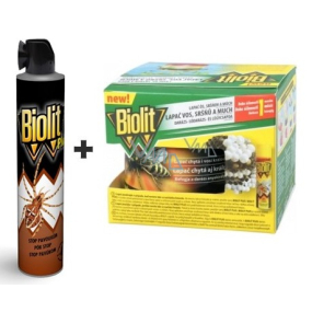 Biolit Plus Stop Spinnen sprühen 400 ml + Falle für Wespen, Hornissen und Fliegen, 200 ml Set