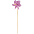 Windrad mit Blüten lila 9 cm + Spieße 1 Stück