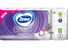 Zewa Deluxe Lavender Dreams 3-lagiges Toilettenpapier, 8 Rollen, 19,3 m Rolle