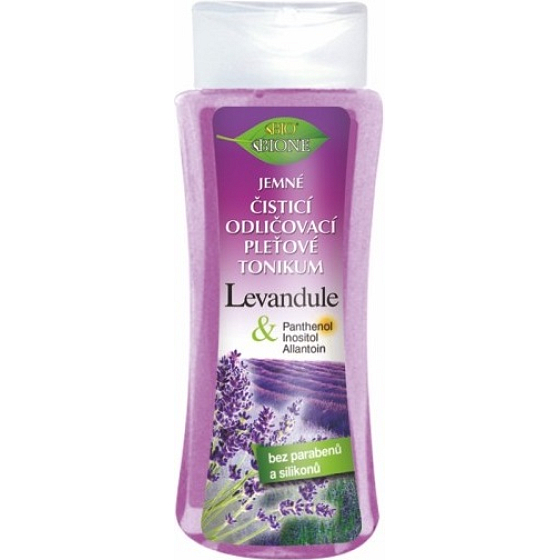 Bione Cosmetics Lavendel & Panthenol, Inositol, Allantoin sanftes Reinigungs-Abschmink-Gesichtswasser für normale und trockene Haut 255 ml