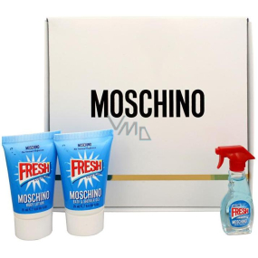 Moschino Fresh Couture Eau de Toilette 5 ml + Duschgel 25 ml + Körperlotion 25 ml, Geschenkset