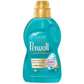 Perwoll Care & Refresh Waschgel für synthetische und gemischte Stoffe fängt und neutralisiert unerwünschte Gerüche direkt im Stoff 30 Dosen 1,8 l