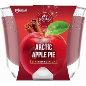 Glade Maxi Arctic Apple Pie mit dem Duft von Apfel-, Zimt- und Muskatnuss-Duftkerze in einem Glas, Brenndauer bis zu 52 Stunden 224 g
