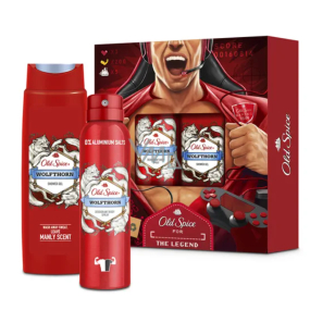 Old Spice Wolfthorn Gamer Deodorant Spray 150 ml + Duschgel 250 ml, Kosmetikset für Männer