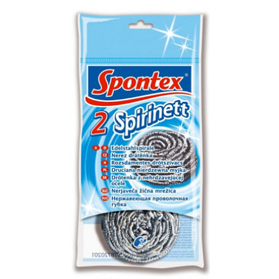 Spontex 2 Spirinett Edelstahldraht 18 g, 2 Stück