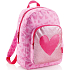 Miquelrius Rucksack pink mit Herz mit 2 Fächern 30 x 42 x 14 cm Volumen 20 l