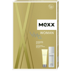 Mexx Woman parfümiertes Deodorant Glas 75 ml + Duschgel 50 ml, Kosmetikset für Frauen