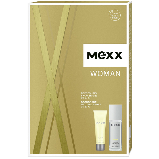 Mexx Woman parfümiertes Deodorant Glas 75 ml + Duschgel 50 ml, Kosmetikset für Frauen