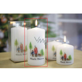 Lima Weihnachtskarte Kerze Zylinder 70 x 150 mm 1 Stück