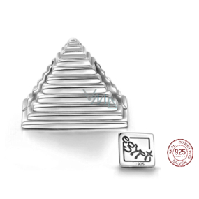 Sterling Silber 925 Ägypten Pyramide Perle auf Reise-Armband Sterling Silber 925 Ägypten Pyramide Perle auf Reise-Armband