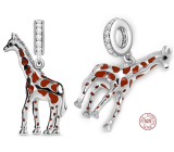 Charms Sterling Silber 925 Giraffe, Tierarmband Anhänger