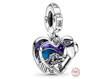 Charms Sterling Silber 925 Disney Pixar Wall-E & Eve 2in1, Film Armband Anhänger