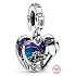 Charms Sterling Silber 925 Disney Pixar Wall-E & Eve 2in1, Film Armband Anhänger