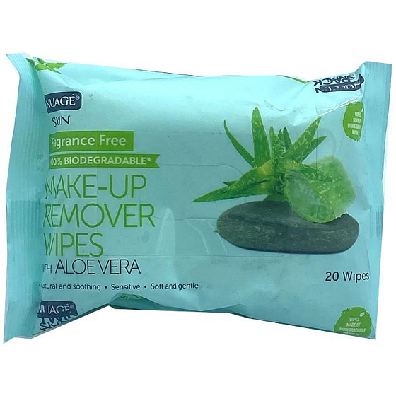 Nuagé Skin Aloe Vera Feuchtigkeits-Make-up-Entfernungstücher 20 Stück