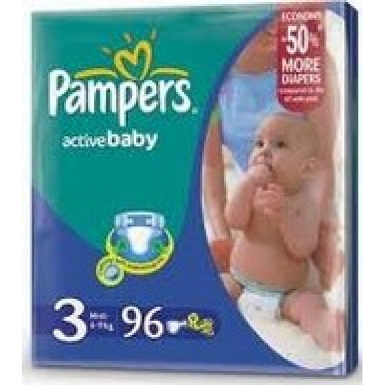 Pampers Active Baby 3 Midi 4-9 kg Windelhöschen 96 Stück