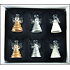 Engel aus Glas Set von 6 Stück 4,5 cm