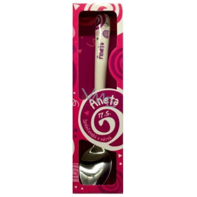 Nekupto Twister Löffel namens Aneta pink 16 cm