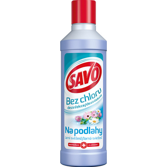 Savo Frühlingsfrische ohne Chlor flüssiger Reinigungs- und Desinfektionsmittel für Böden 1 l