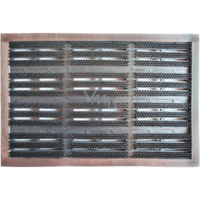 Spokar Mat gebürstet gehämmert synthetische Fasern PA, Kunststoffkörper Holzrahmen 16 Stück 41,5 x 83 cm