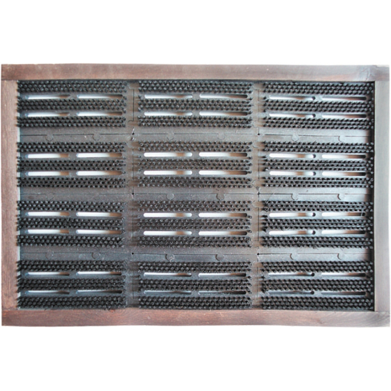 Spokar Mat gebürstet gehämmert synthetische Fasern PA, Kunststoffkörper Holzrahmen 16 Stück 41,5 x 83 cm