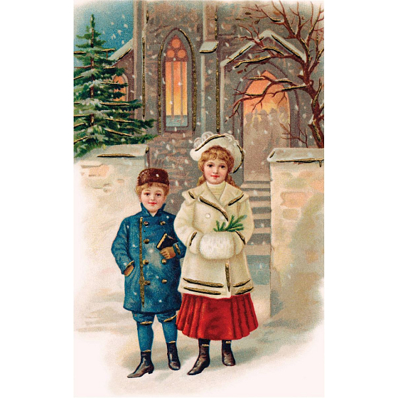 Böhmen Geschenke Aromatische Duftkarte Weihnachtsabend Weihnachten Arktischer frischer Duft 10,5 x 16 cm