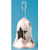 Glasglocke mit Zuckerguss und Stern 12 cm