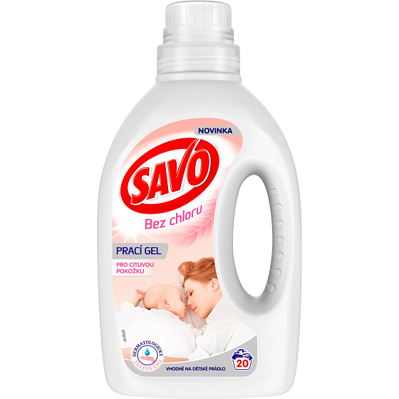 Savo Chlorfrei Empfindliches Waschgel für empfindliche Haut 20 Dosen 1 l