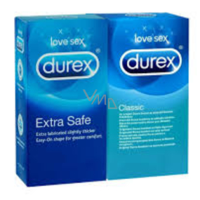 Durex Classic Classic Kondom Nennbreite: 56 mm 12 x 3 Stück + Extra Safe Kondom extra geschmiert, dickere Nennbreite: 56 mm 12 x 3 Stück, Packung 30 Stück