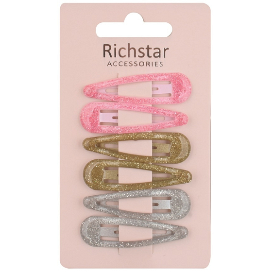 Richstar Zubehör Heftklammern mit Glitter 5 cm 6 Stück