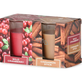 Emocio Wild Cranberry & Cinnamon Stick - Wilde Cranberry & Cinnamon Stick Glaskerze 52 x 65 mm 2 Stück in einer Box