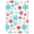 Ditipo Geschenkpapier 70 x 150 cm Weihnachtsweiß gefärbte Schneeflocken