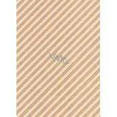 Ditipo Geschenkpapier 70 x 200 cm KRAFT weiße Streifen