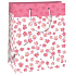 Ditipo Geschenk Papiertüte 18 x 10 x 22,7 cm weiße, rosa Blüten