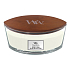 WoodWick Coconut & Tonka - Duftkerze aus Kokosnuss und Tonkabohnen mit breitem Holzdocht und Deckelglasboot 453 g
