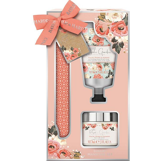 Baylis & Harding Royale Garden Wasserbadesalz 70 g + Hand- und Nagelcreme 50 ml + Feile, Kosmetikset für Damen