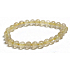 Quarz mit Rutil Armband elastischen Naturstein, Kugel 6 mm / 16-17 cm, die perfekte Heiler