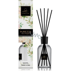 Lady Venezia Purezza - Weiße Blumen Aroma Diffusor mit Stäbchen für die schrittweise Freisetzung von Duft 100 ml