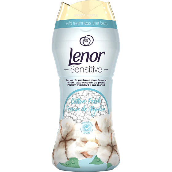 Lenor Sensitive Cotton Fresh Duftperlen aus reiner Baumwolle für die Waschmaschinentrommel 210 g
