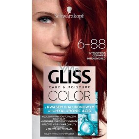 Schwarzkopf Gliss Color Haarfarbe 6-88 Intensives Rot 2 x 60 ml