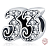 Charme Sterling Silber 925, 33 Jahrestag, Perle für Armband
