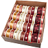 Ditipo Fabric Weihnachtsband mit Draht Gold mit Fäden 4 m x 15 mm