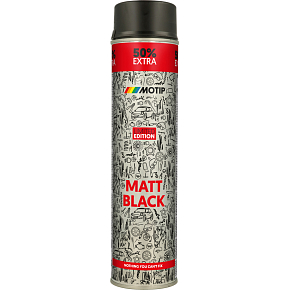 Motip Rallye universeller Acryl-Lack, schwarz matt, 600 ml