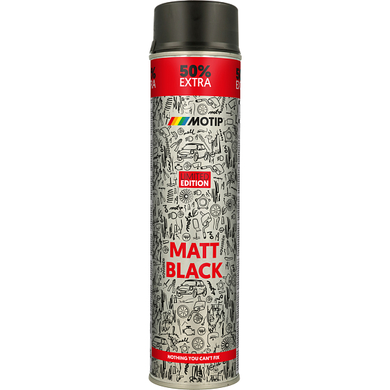 Motip Rallye universeller Acryl-Lack, schwarz matt, 600 ml