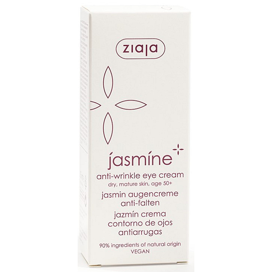 Ziaja Jasmine 50+ Anti-Falten-Creme für Augen und Augenlider 15 ml