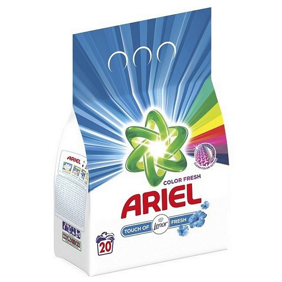 Ariel Fresh Touch von Lenor Fresh Color Waschpulver für farbige Wäsche 20 Dosen von 1,5 kg