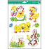 Fensterfolie ohne Kleber traditionelle Ostermotive ducken sich in einen Hut 37 x 26 cm
