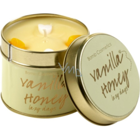 Bomb Cosmetics Vanille und Honig Duftende natürliche, handgemachte Kerze in einer Dose kann bis zu 35 Stunden brennen