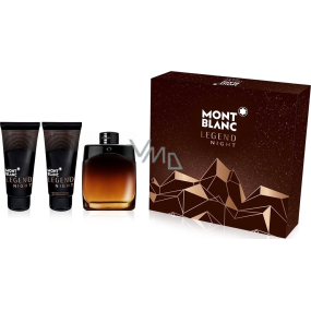 Montblanc Legend Night Eau de Parfum für Männer 100 ml + After Shave Balm 100 ml + Duschgel 100 ml, Geschenkset