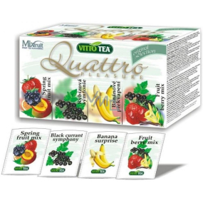 Vitto Tee Originalauswahl Quattro Obsttee mit Geschmack und vier Geschmacksrichtungen 20 x 2 g